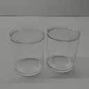 STORi Bella Tall Scrunchie Holder | Stackable Clear Plastic Container (Set of 2) Round Vanity Storage Organizers with Lids for Hair Accessories & Beauty Supplies | Made in USA
