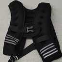 NATURELUX Weighted Vest with Reflective Stripe and Adjustable Buckle Straps, Black, 10 lbs