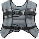 ZELUS Weighted Vest,  20lb  Weight Vest with Reflective Stripe for Workout, Strength Training, Running, Fitness, Muscle Building, Weight Loss, Weightlifting (Grey)
