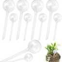 Irrmshr 10 Pack Clear Plant Watering Globes,Plastic Self Watering Bulbs for Indoor Plants,Garden Water Device Automatic Plant Waterer Indoor Outdoor