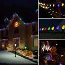 KAQ Outdoor C9 Multicolor Easter Lights, 2PK 100 LED 98ft Extendable Plug in String Lights for Outside, Waterproof Light Wedding Party Outdoor&Indoor Easter Decorations (Multicolor)