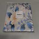 Satin Pillowcase Flower Blue Satin Pillow case for Hair and Skin 20 x 30 Inches Smooth Pillow Covers Pillow Cover with Envelope Closure (Queen)