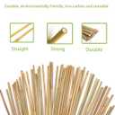 4 Ft Bamboo Stakes with 100 Twist Ties Natural Bamboo Garden Stakes for Tomatoes Cucumber Grapes Pole Beans Trees Potted Dahlia Flowers and Climbing Plants - Pack of 25