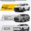 265LBS Lockable Cross Bars Roof Rack Fit for Chevy Chevrolet Blazer 2019-2026 (NOT for EV) Aluminum Crossbars Cargo Bar Luggage Baggage Carrier Rooftop Accessories, for Storage Bag Kayak Canoe Bike