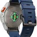 for Garmin Watch Band for Fenix 7 / Fenix 6 / Fenix 8  QuickFit 22mm & 26mm Rugged Nylon Strap Compatible with Epix Gen 2, Fenix 7X/6X/5X, Forerunner 965, Tactix, MARQ Series Replacement (Blue (Black Buckle))