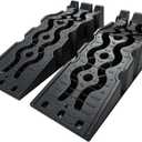 HOXWELL 6.5" Lift Height Car Ramp, Ramp with Anti-Slip Tread and Rubber Feet, Drive On Car Ramps with 16000LBS GVW, Oil Change Ramps for Cars, Black Heavy Duty Car Ramps for SUV, Truck, Set of 2