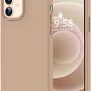 LOVE 3000 Designed for iPhone 12 Case/iPhone 12 Pro Case, Premium Silicone with [Soft Anti-Scratch Microfiber Lining] Shockproof Protective Phone Case for Men Women Girls 6.1", Light Brown