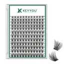 Lash Clusters 144pcs Eyelash Clusters D Curl 8-18MIX Individual Lashes KEYYOU Air Touch Cluster Lashes Super Lightweight Soft Wispy Comfortable Easy DIY at Home(Air01-D-8-18MIX)