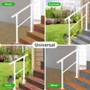 Metty Metal Hand Rails for Outdoor Steps3 Steps Stair Handrail & Indoor Stair Railing KitRailings for Outdoor Steps for Fence & Outdoor Steps