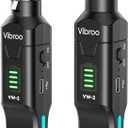 Vibroo 5.8Ghz Wireless Guitar System, Charging Case Included, Wireless Transmitter and Receiver with 4 Channels for Guitars Bass and Other Electric Instruments