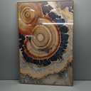 IBHJSART Framed Tree Ring Canvas Wall Art Vintage Colorful Wood Stump Painting Prints Modern Minimalist Pictures Neutral Nature Rustic Farmhouse Decor Living Room Bedroom Bathroom Office (24"x36" Natural)