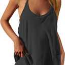 Ebifin Women's Summer Mini Dress Casual Workout Tennis Dress with Shorts Sleeveless Althletic Dresses (Medium, Dark Grey)