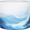 Lamp Shades for Table Lamps, 13 "Top x 13" Bottom x 10 "Heigh(Spider) Blue Lamps Shades with Waves and Oceans, Lamps Shades, Fabric Drum Lamp Shades, Support E26/E14 Base(1Pack)