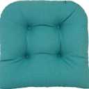 Klear Vu Gripper Overstuffed Universal Non-Slip Dining Chair Cushions for Kitchen Decor or Office Use, U-Shaped Skid-Proof Seat Pad, 15x15 Inches, 2 Count (Pack of 1), Solid Teal Blue