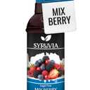 Syruvia Sugar Free Mix Berry Syrup, Naturally Flavored Syrup for Drinks, Lemonades, Iced Teas, and Desserts 25.4 fl oz
