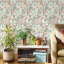 Vintage Floral Peel and Stick Wallpaper Floral Contact Paper for Cabinets and Drawers Flower Removable Self Adhesive Hydrangea Wallpaper for Bedroom Bathroom Waterproof Green Leaf 197inL17.3inW