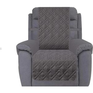 Ameritex Waterproof Nonslip Recliner Cover Stay in Place, Dog Chair Cover Furniture Protector, Ideal Recliner Slipcovers for Pets and Kids (Dark Grey, 23")