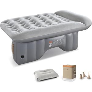 Coverado Car Air Mattress Back Seat, Portable Wireless Inflatable Bed with Built in Air Pump&Pllow, Storage Bag, Patch Kit, Universal Back Seat Bed Sleeping Pad Fit Most Car Suvs, L-51,W-32