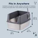 IRIS USA Stainless Steel Litter Box Enclosed High Sided for Cats
Extra Deep Pan, Stainless Steel Pan, High Sided Walls, Scatter Shield, Easy Clean Surface, Floor Protection