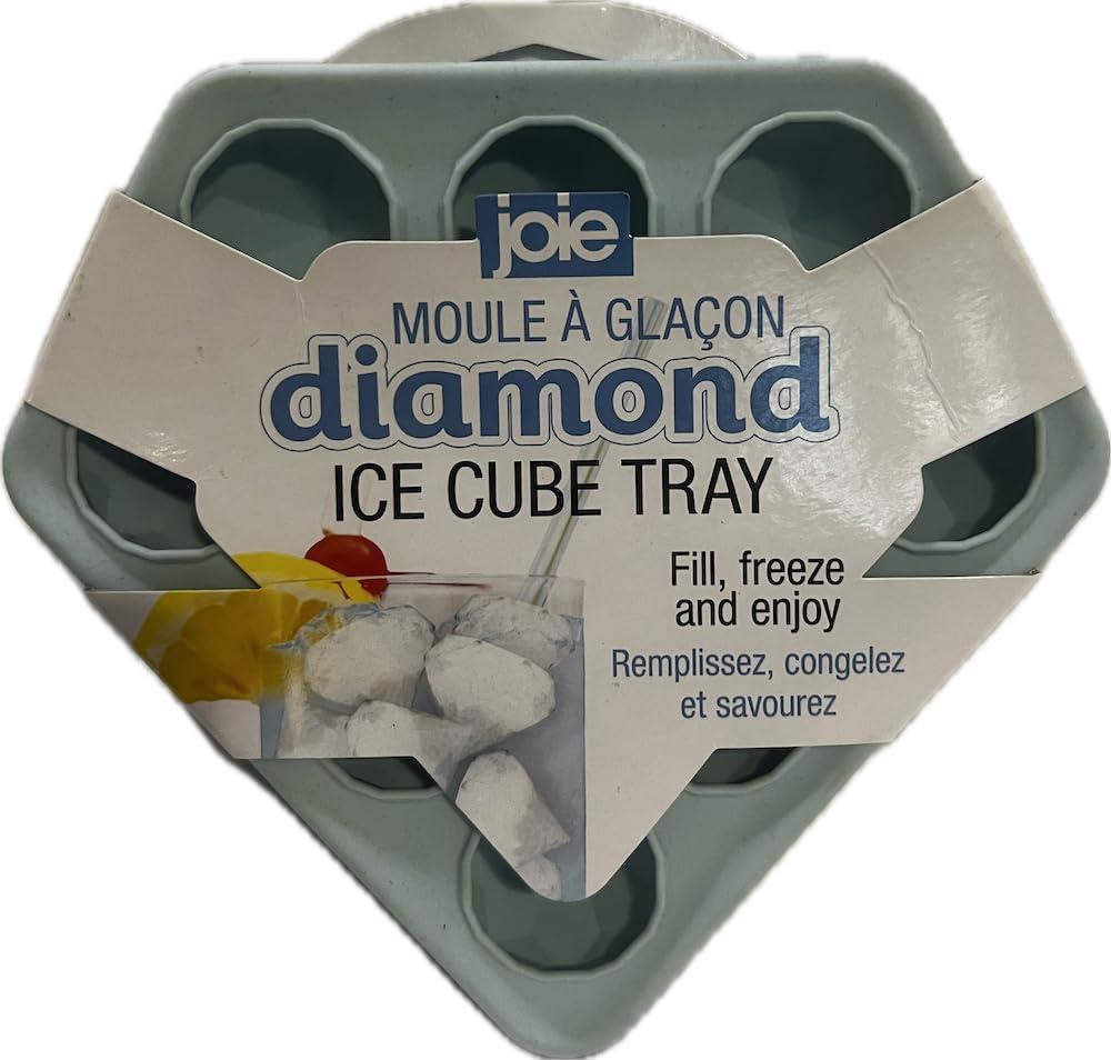 Joie Diamond Ice Cube Tray, Diamond-Shaped Silicone Mold, BPA Free, Dishwasher Safe