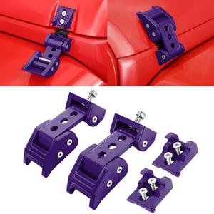 RT-TCZ for Wrangler Hood Latches Catch Kit Compatible with Jeep Wrangler JK JKU 2007-2017 JL JLU 2018-2025 for Gladiator JT 2020-2025 Purple Exterior Accessories 2pcs (3-Holes)