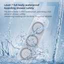 Electric Back Scrubber for Shower, Wall Mounted Electric Shower Back Scrubber, Dry Brushing Body Brush for Bathing, Cleansing, Exfoliating and Massaing, with 3 Spin Skin Bath Brush Heads