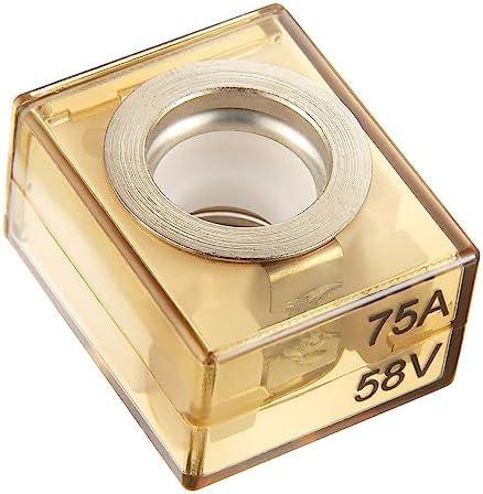 BOJACK Terminal Fuse 75A Marine Rated Battery Fuse (MRBF) 58V DC Max IP66 Waterproof for the Circuit Protection of Automobiles RVs Cranes Ships Charging Piles (75 Amp)
