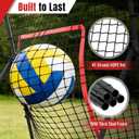 Suteck 7x4ft Volleyball Rebounder Net, 2-Net 5-Angle Trainer | Spike, Serve & Passing Practice, Solo Training, Storage Bag