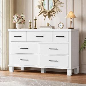 IDEALHOUSE Dresser for Bedroom with 7 Drawers, Storage Chest of Drawers