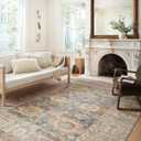 Loloi Margot Collection MAT-03 Ocean/Spice 5'-0" x 7'-6" Area Rug feat. CloudPile, No-Shed Easy Clean Large Patterned Area Rug for Living Room, Bedroom, Dining Area