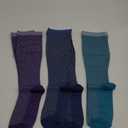 Doctor's Select 3 Pairs Plus Size Compression Socks Wide Calf | Bamboo Viscose Knee High Socks for Circulation Support | Purple, Indigo, Teal (S Pattern) (4X-Large)