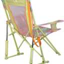 GCI Outdoor Comfort Pro Rocker Camping Chair | Portable Folding Rocking Chair with Durable Armrests & Drink Holder Floral, One Size