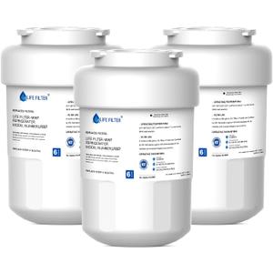 Lifefilter Replacement for MWF Refrigerator Water Filters, MWFP, HDX FMG-1, MWFA, GWF, WFC1201, RWF1060, 197D6321P006, 9991, 3 Pack