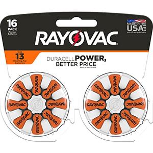 Rayovac Size 13 Hearing Aid Batteries (16 Pack)