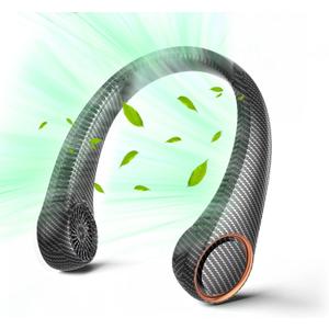 Portable Neck Fan, Hands Free Bladeless 360 Cooling Personal Fan,Wearable Quiet Fan for Outdoor Indoor, Gifts for Men Women, 4000mAh Battery Operated, USB Rechargeable, 3-Speeds(Black Graffiti)