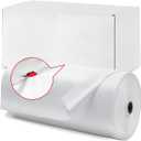 Plastic Table Cloth, 410 Ft X 54 in Disposable Tablecloth White Plastic Tablecloth with Any Cut Sliding Cutters Premium Table Cover Roll for Picnics, Parties, Birthdays, Weddings Weddings