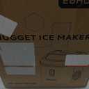 EUHOMY Nugget Ice Maker Countertop with Handle, Ready in 6 Mins, 34lbs Per Day, Removable Top Cover, Auto-Cleaning, Portable Sonic Ice Maker with Basket and Scoop, for Home/Party/RV/Camping (Silver) (Steel Light Silver)