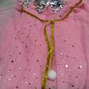 Meland Princess Dress up Clothes for Girl, Princess Cape with Kid Crown Toys, Birthday Gifts for Toddler Girls 3,4,5,6,7,8 (Pink)