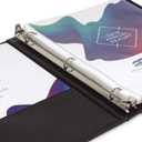 Samsill Professional Presentation 3 Ring Binder, View Binder with Clear Cover Sheet Window, 0.5 Inch Round Rings Hold 100 Sheets 8.5 x 11, Black