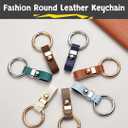 Key Fob Cover for BMW, Leather Car Key Case Shell Protector with Key Chain for 2 5 6 7 Series X1 X2 X3 X5 X6 X7 M5 M6 (CAPPUCCINO, BLADE SIZE)