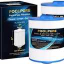 POOLPURE 7CH-322 Hot Tub Spa Filter Cartridge Compatible with PAS35-F2M, Unicel 7CH-322, Filbur FC-0420, Coleman 100520, 3301-2109, Aladdin 13202, Philter 70321, Artesian Top Load Spa 32 sqft, 2 Pack