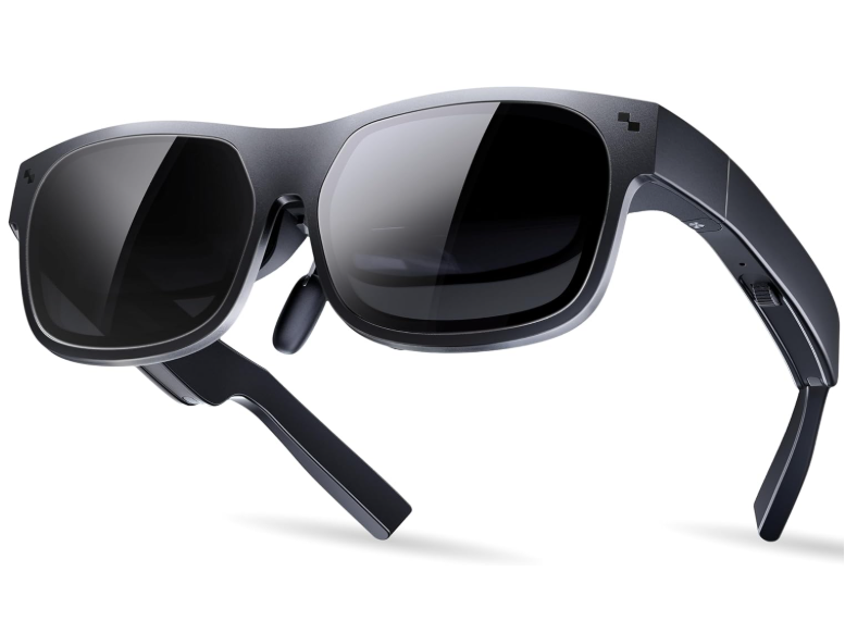 AR Glasses, Smart Glasses with Massive 201 Inch Micro OLED Virtual Theater, 1080P, 3D Movie, 50° FOV, 400 nits Brightness, Support Stream, Game and Work on PC/Android/iOS/Consoles/Cloud