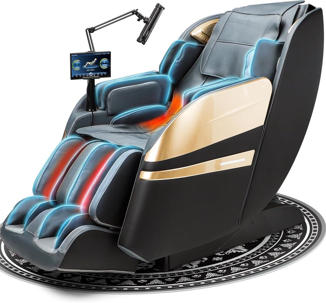 2025 Massage Chair Full Body, 4D Zero Gravity Massage Chairs SL Track Shiatsu Massage Recliner Chair with Secure-Fit Arm Airbag, Waist & Calf Heating Voice Control Bluetooth Joystick G2 Black