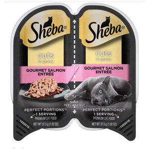 Delicious Salmon Gravy Wet Cat Food -24 Easy- Serve Portions for Feline Health (06/10/2027)