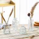 Glass Bud Vase 15 Pcs for Centerpieces Wedding,Home Decor,Bud Vases in Bulk for Flowers,Small Vases for Christmas,Birthday Party,Wedding,Valentine's Day,Mother's Day,Other Events Decorations(Clear)