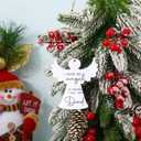 Unittype 2 Pcs Dad in Heaven Ornaments for Christmas Tree Angel Shape Memorial Xmas Tree Hanging Bereavement Christmas Decorations Loss of Daddy Sympathy Gift