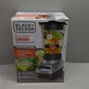 BLACK+DECKER PowerCrush Multi-Function Blender with 6-Cup Glass Jar, 4 Speed Settings, Silver