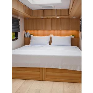 RV Short King Sheet Set 72 X 75 - 4 Piece RV Short King Bed Sheets - Ultra-Soft, Breathable & Cooling - Designed for Bunks, Trailers & Campers - Fits 8 to 10" Mattress - Comfy, Luxury Bedding - White