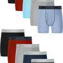 Hanes Boys' Underwear Boxer Briefs Or Briefs Pack, 8 Or 12 Pack, Cotton Stretch Underwear for Boys & Toddler Boys (L)