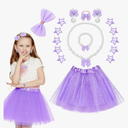 16 Pieces Tutu Dress Up Set for Girls 3-8 Years, Princess Costume with Hair Accessories Set